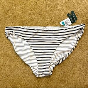 Lauren Ralph Lauren Black/White Stripe Reversible Bikini Bottom - Size 16 - NWT